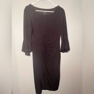 Professional midi dress 3/4 sleeve black cocktail